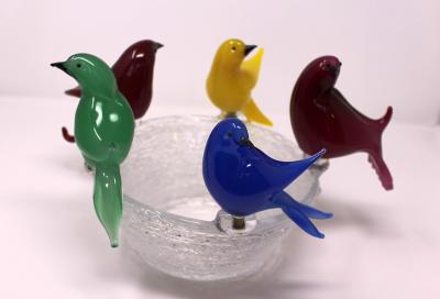 Wave Murano Glass Bird Bath by Wave Murano Glass