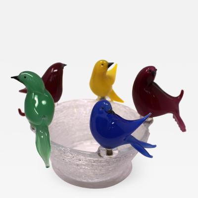 Wave Murano Glass Bird Bath by Wave Murano Glass