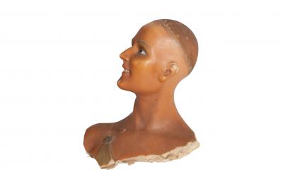 Wax Bust Sculpted Italy 1920s