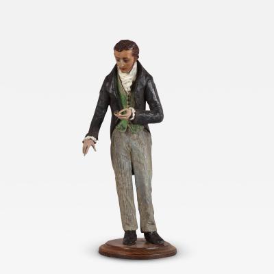 Wax Figure of a Gentleman with a Pocket Watch c 1820