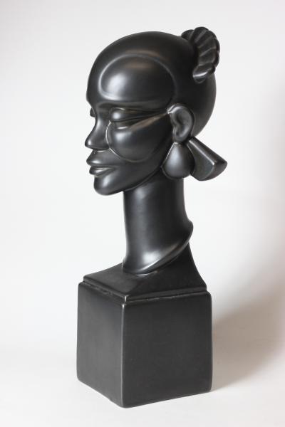 Waylande Gregory Congo Head sculpture designed by Wayland Gregory made by Cowan Pottery Studio