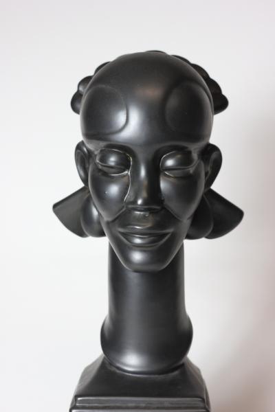 Waylande Gregory Congo Head sculpture designed by Wayland Gregory made by Cowan Pottery Studio