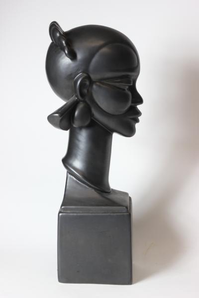 Waylande Gregory Congo Head sculpture designed by Wayland Gregory made by Cowan Pottery Studio