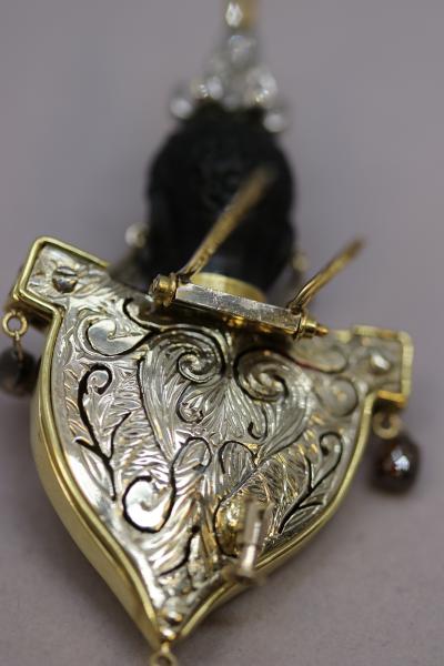 Wayne L Smith Venetian Style Blackamoor Brooch