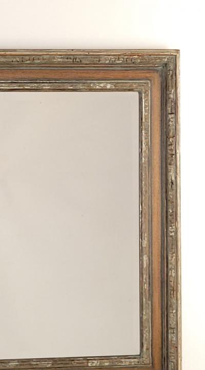 Weathered Late Victorian Carved Wood Frame Mirror Probably English
