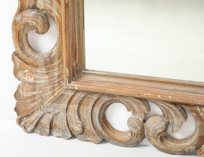 Weathered Oak Carved Floor Mirror 84x53