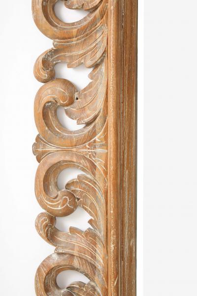 Weathered Oak Carved Floor Mirror 84x53
