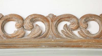 Weathered Oak Carved Floor Mirror 84x53