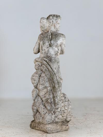 Weathered Stone Hercules Garden Statue France Mid 20th C 