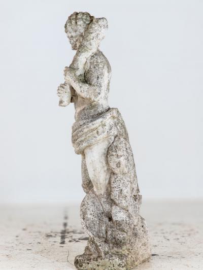 Weathered Stone Hercules Garden Statue France Mid 20th C 