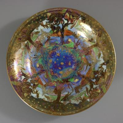 Wedgwood Fairyland Lustre Jumping Faun Lily Tray