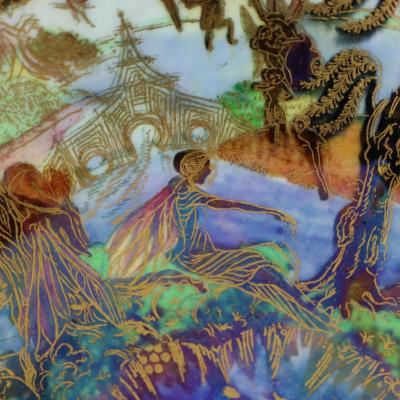 Wedgwood Fairyland Lustre Jumping Faun Lily Tray