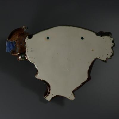 Wedgwood Majolica Bird on Nest Wall Pocket