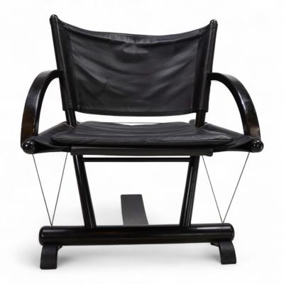 Weish upl Workshops String Leather Chair Postmodern 1980