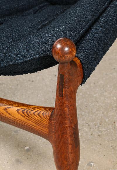 Wendell Castle Four Legged Sling Chair with Ottoman by Wendell Castle