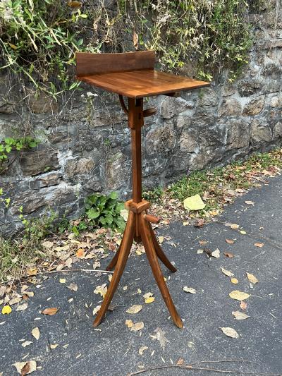 Wendell Castle MID CENTURY ORGANIC MODERNIST WOOD ADJUSTABLE MUSIC STAND WITH FOUR FOOTED BASE