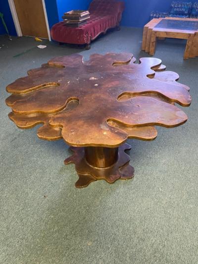 Wendell Castle ORGANIC MODERN LAYERED WOOD TABLE IN THE MANNER OF WENDELL CASTLE
