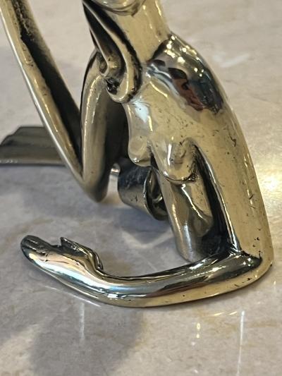 Werkst tte Hagenauer ART DECO HAGENAUER BRASS NUDE WITH TAZZA SCULPTURE