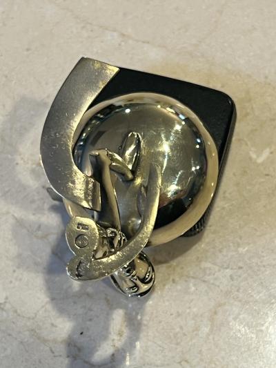 Werkst tte Hagenauer ART DECO HAGENAUER BRASS NUDE WITH TAZZA SCULPTURE