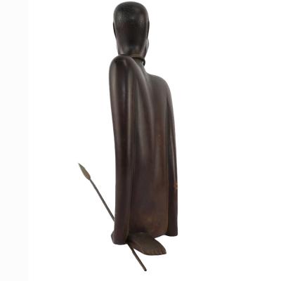 Werkst tte Hagenauer Elegent Hagenauer Werkst tte African Warrior Sculpture