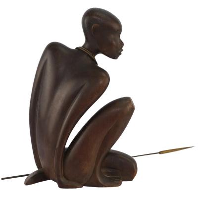 Werkst tte Hagenauer Elegent Hagenauer Werkst tte African Warrior Sculpture