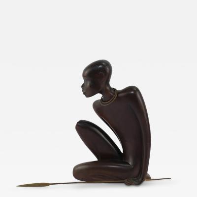 Werkst tte Hagenauer Elegent Hagenauer Werkst tte African Warrior Sculpture