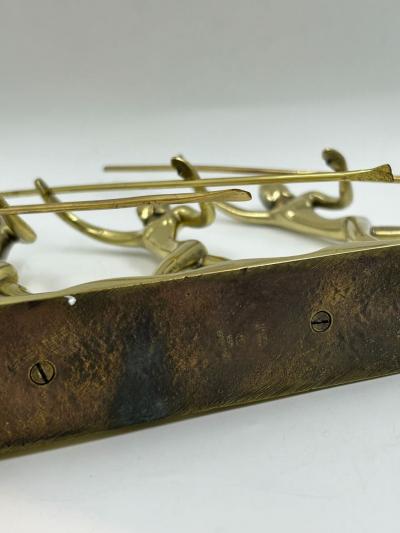 Werkst tte Hagenauer Hagenauer Brass Sculpture Three Rowers in Canoe Vienna circa 1930s