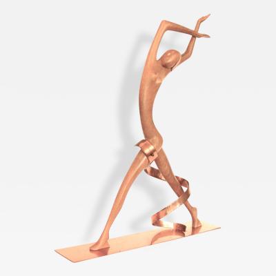 Werkst tte Hagenauer Impressive Hagenauer Walnut Copper Josephine Baker Sculpture