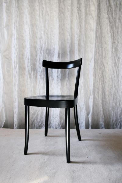 Werner Max Moser Set of Four Black Moser 1 250 Wooden Dining Chairs Werner Max Moser Design