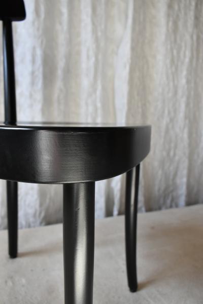 Werner Max Moser Set of Four Black Moser 1 250 Wooden Dining Chairs Werner Max Moser Design