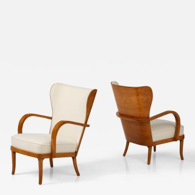 Werner West A Pair of Werner West Open Armchairs Circa 1930s