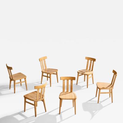 Werner West Dining Room Chairs in Pine Finland 1950s