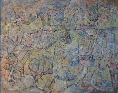 Wesley Lea Oil Painting in Gilt Frame Titled Four Pensive Woman Deep Dreams