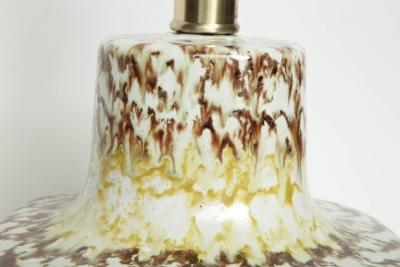 West German Mottled Glazed Lamps