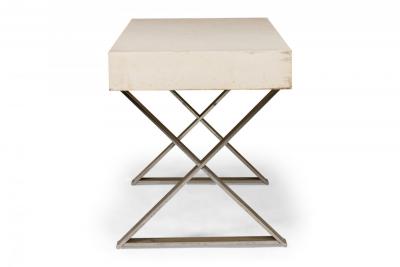 West Michigan Furniture Company American Mid Century White Lacquered Campaign De