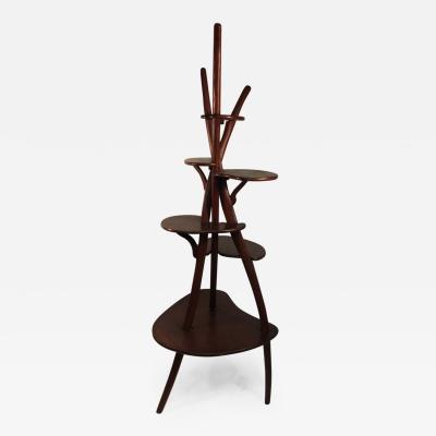 Wharton Esherick Organic Modern Sculptural Tiered Wood Stand