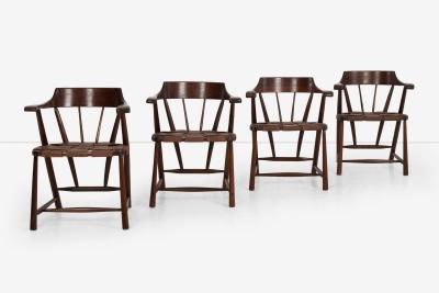 Wharton Esherick Set of Four Wharton Esherick Captains Chairs 1955