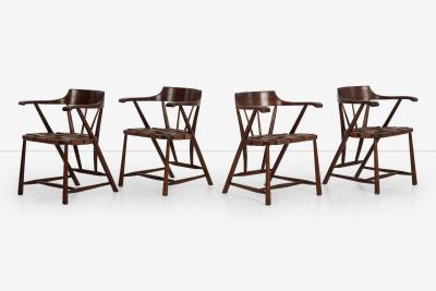 Wharton Esherick Set of Four Wharton Esherick Captains Chairs 1955