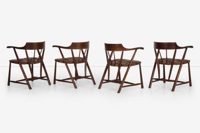 Wharton Esherick Set of Four Wharton Esherick Captains Chairs 1955