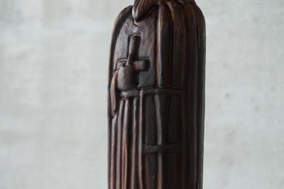 Whimsical Knight Bottle Holder Cabinet in Solid Wood 1960s