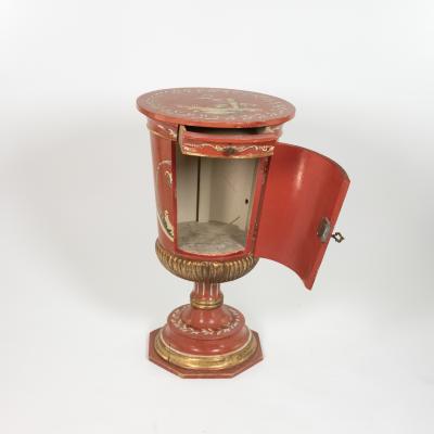 Whimsical Painted Urn Shaped Cabinet Italian Circa 1900