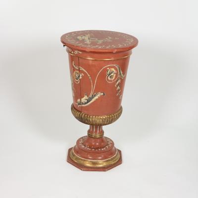 Whimsical Painted Urn Shaped Cabinet Italian Circa 1900