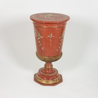 Whimsical Painted Urn Shaped Cabinet Italian Circa 1900