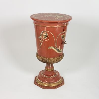 Whimsical Painted Urn Shaped Cabinet Italian Circa 1900
