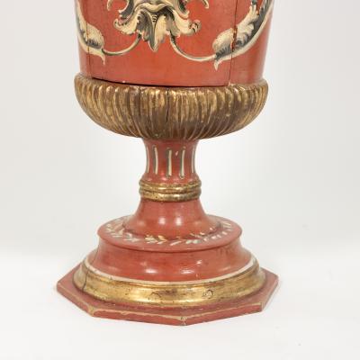 Whimsical Painted Urn Shaped Cabinet Italian Circa 1900