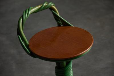 Whimsical Vine Twist Stools France Late 20th Century