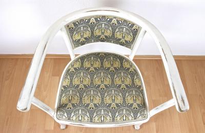 White Art Nouveau Armchair by Marcel Kammerer Early 20th Century AT ca 1908
