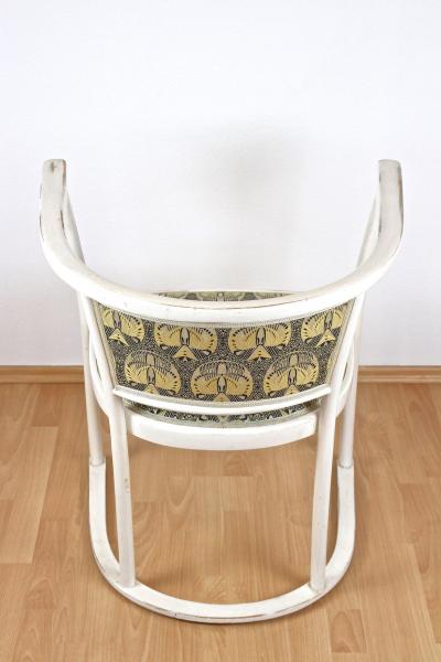 White Art Nouveau Armchair by Marcel Kammerer Early 20th Century AT ca 1908