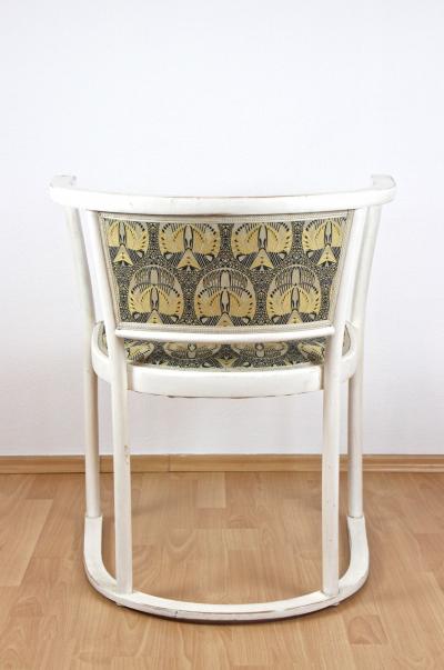 White Art Nouveau Armchair by Marcel Kammerer Early 20th Century AT ca 1908