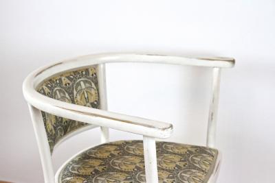 White Art Nouveau Armchair by Marcel Kammerer Early 20th Century AT ca 1908